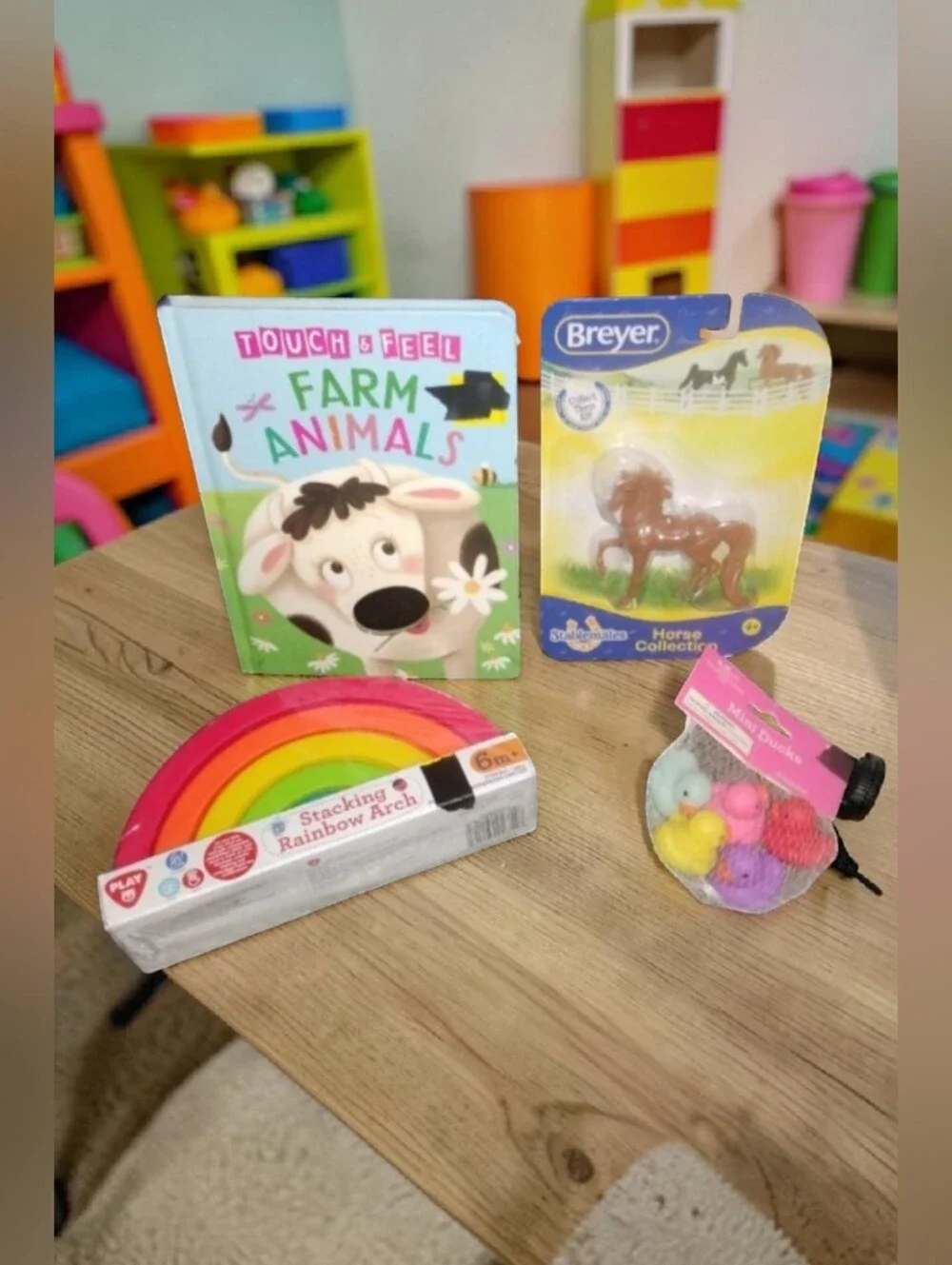 NWT Toddler & Kids Toy Bundle Breyer Horse Rainbow Stacker Book